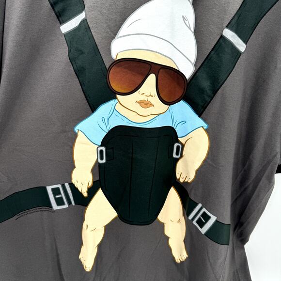 Caesars Palace T-Shirt Adult 2X THE HANGOVER Baby Carlos Bjorn Tee Gray NEW - Picture 3 of 7